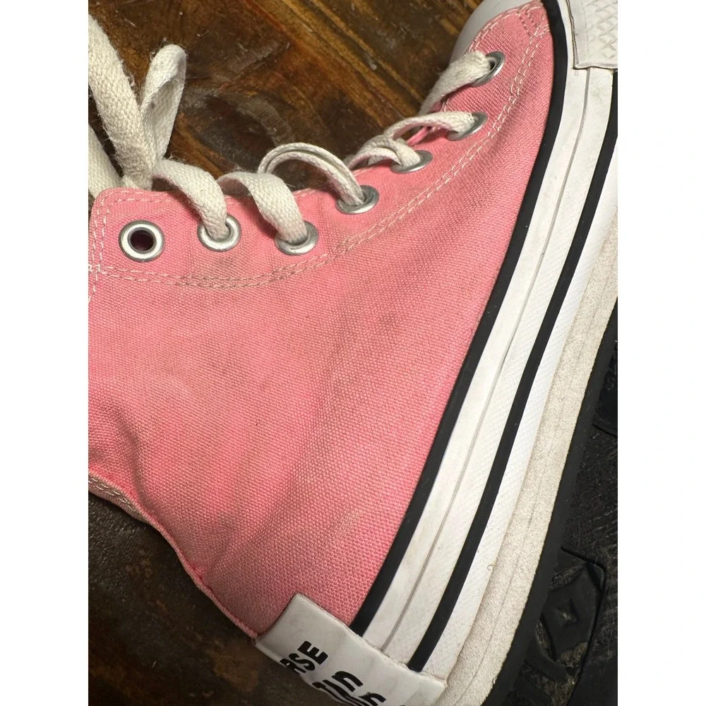 Kids Converse Chuck Taylor All Star High Top Pink Canvas Shoes‎ Size 4 Youth